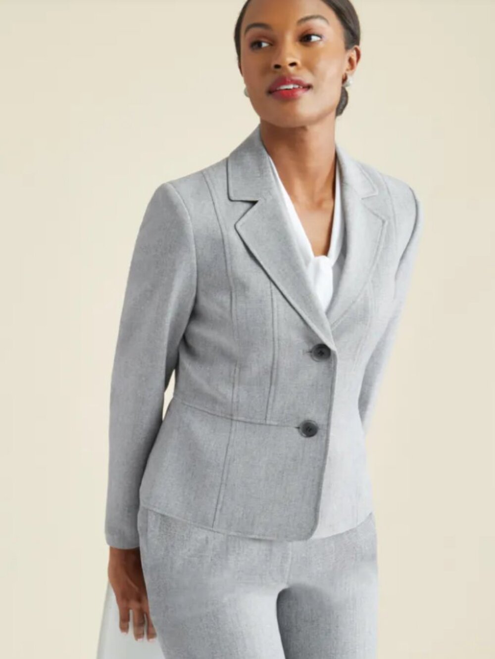 Kasper Women's Gray Pantsuit SET 8 10